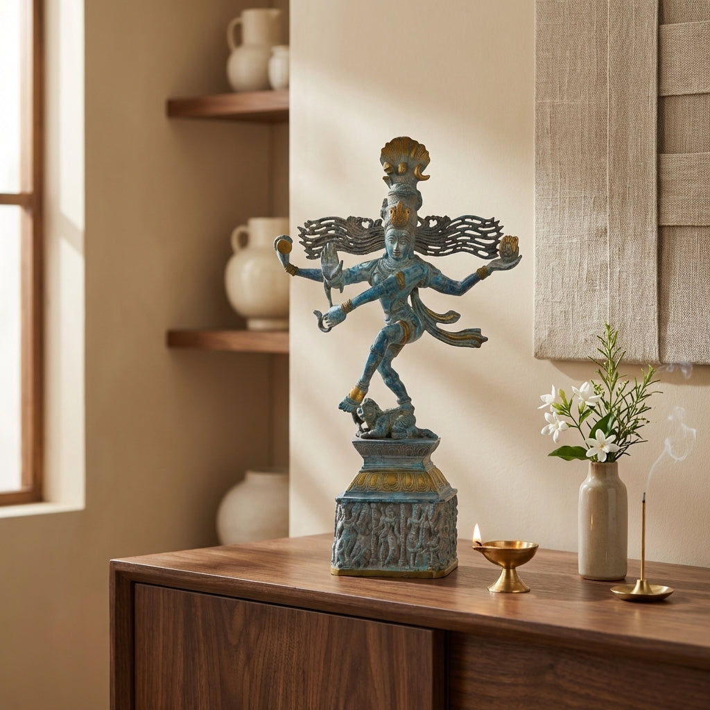 Brass Shiva Natraja Idol | 22x12x4 Inches | 8.9 Kg Approx
