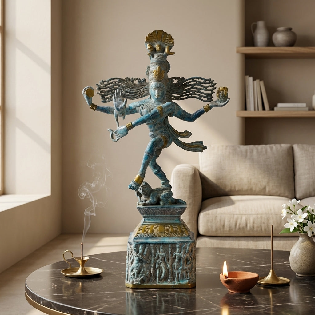 Brass Shiva Natraja Idol | 22x12x4 Inches | 8.9 Kg Approx