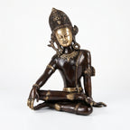 Brass Indra Dev | 14.2x9.4x7.1 Inch | Gloss Finish | 7.1 Kg Approx