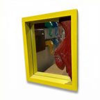 Yellow Mirror Carving | 13.5x11x2.5 inches