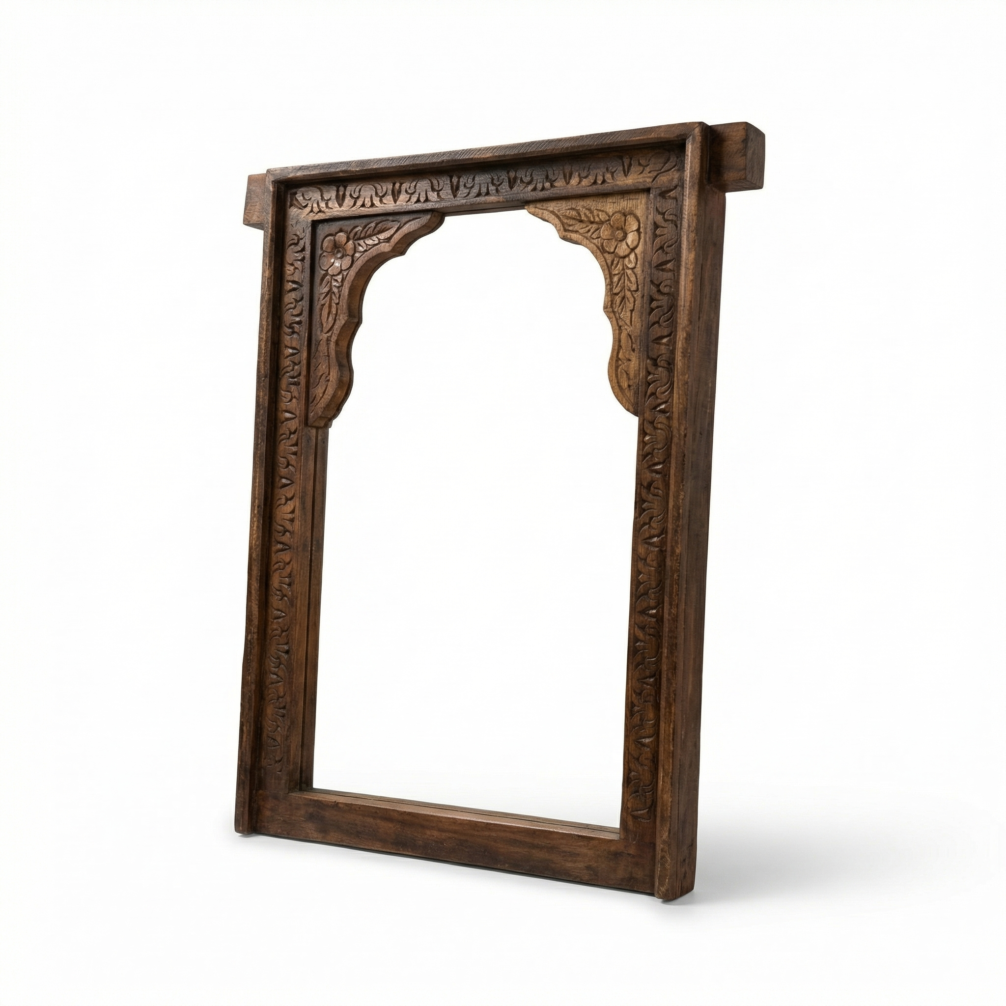 Vintage Wooden Mirror (Frame Only) | Brown | 91x67x7cm