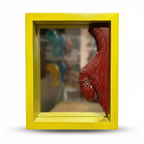 Yellow Mirror Carving | 13.5x11x2.5 inches