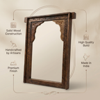 Vintage Wooden Mirror (Frame Only) | Brown | 91x67x7cm