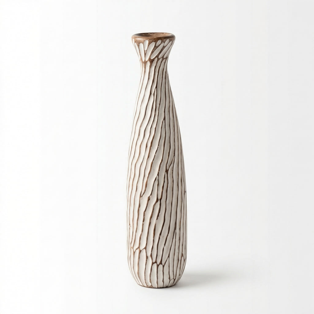 Contemporary Wooden Vase | 60x15x15cm
