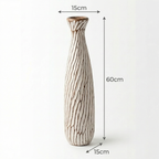 Contemporary Wooden Vase | 60x15x15cm