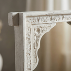 Vintage Wooden Mirror (Frame Only) | White | 91x67x7cm