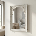 Vintage Wooden Mirror (Frame Only) | White | 91x67x7cm