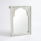 Vintage Wooden Mirror (Frame Only) | White | 91x67x7cm