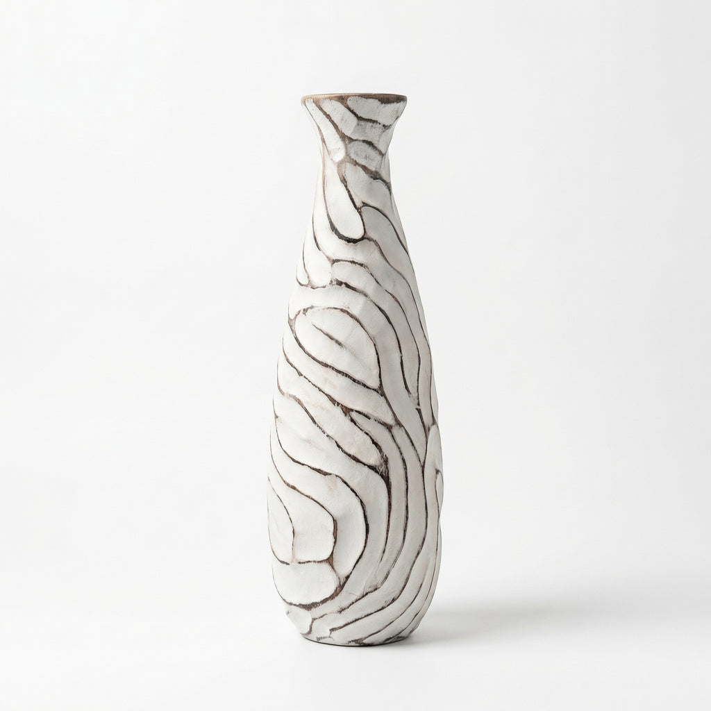 Contemporary Wooden Vase | 46x15x15cm