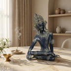 Brass Indra Dev | 14.2x9.4x7.1 Inch | Matte Finish | 7.1 Kg approx