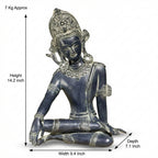 Brass Indra Dev | 14.2x9.4x7.1 Inch | Matte Finish | 7.1 Kg approx