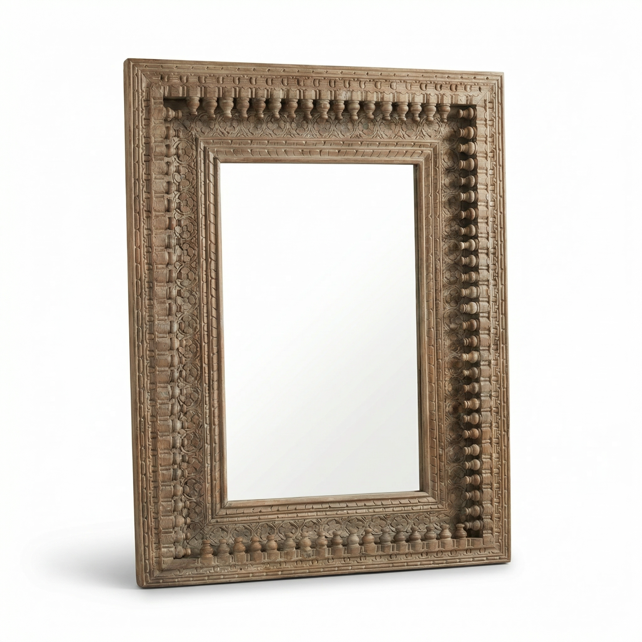 Vintage Wooden Mirror (Frame Only) | Brown | 120x90x5.5cm