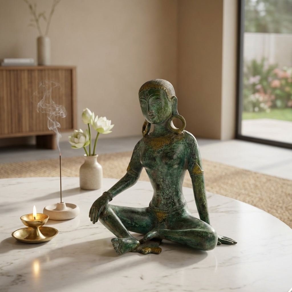 Brass Tara Devi | 9.6x9x7 Inch | 4 Kg Approx