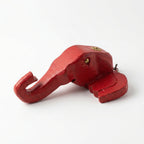 Wooden Elephant Wall Decor | 6x5x3 Inch | Red