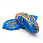 Handpainted Elephant Wall Decor | Light blue | 6x8x3 Inches