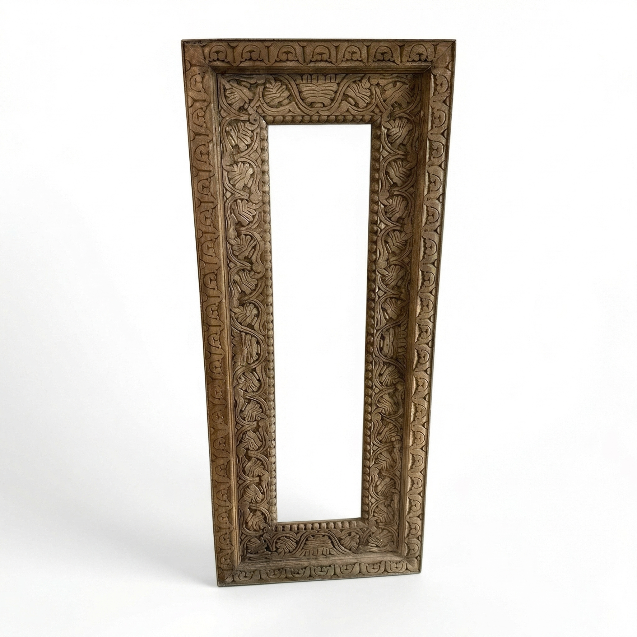 Vintage Wooden Mirror (Frame Only) | Distress Brown | 120x50x5cm