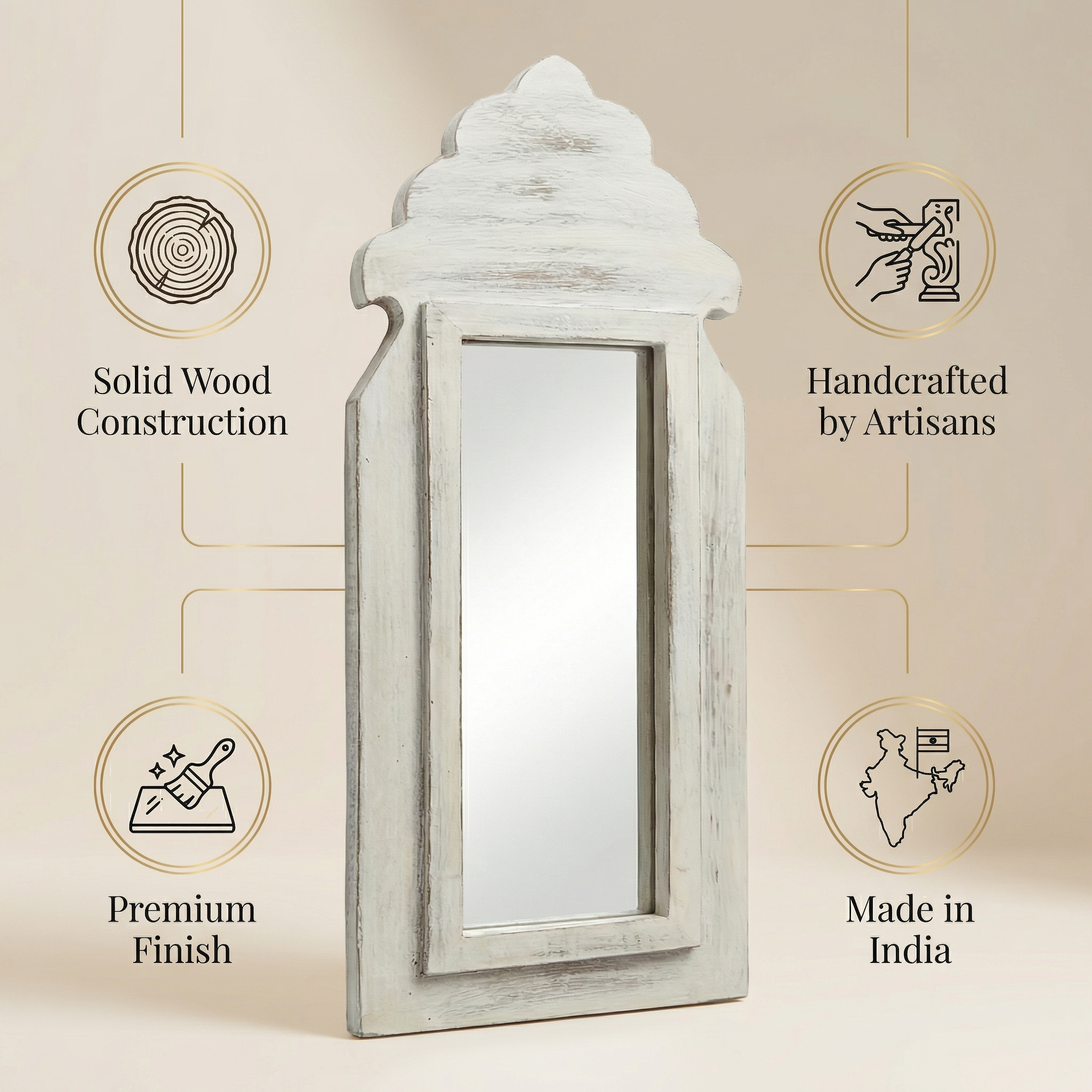 White Mirror | 19.5x7.25x0.5 inches