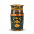 Tribal Wooden Vase Multi colour | 35x17x17cm