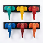 Wooden Elephant Keychain Holder | 7x16x3 Inch | Assorted Colours