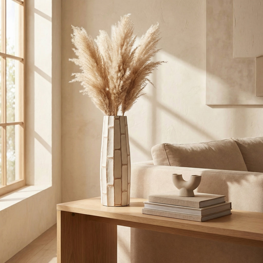 Contemporary Wooden Vase | 45x16x14cm