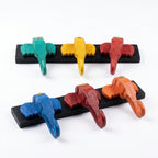 Wooden Elephant Keychain Holder | 7x16x3 Inch | Assorted Colours