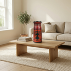 Tribal Wooden Vase Red colour | 30x15x15cm
