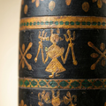 Tribal Wooden Vase Multi colour | 30x16x16cm