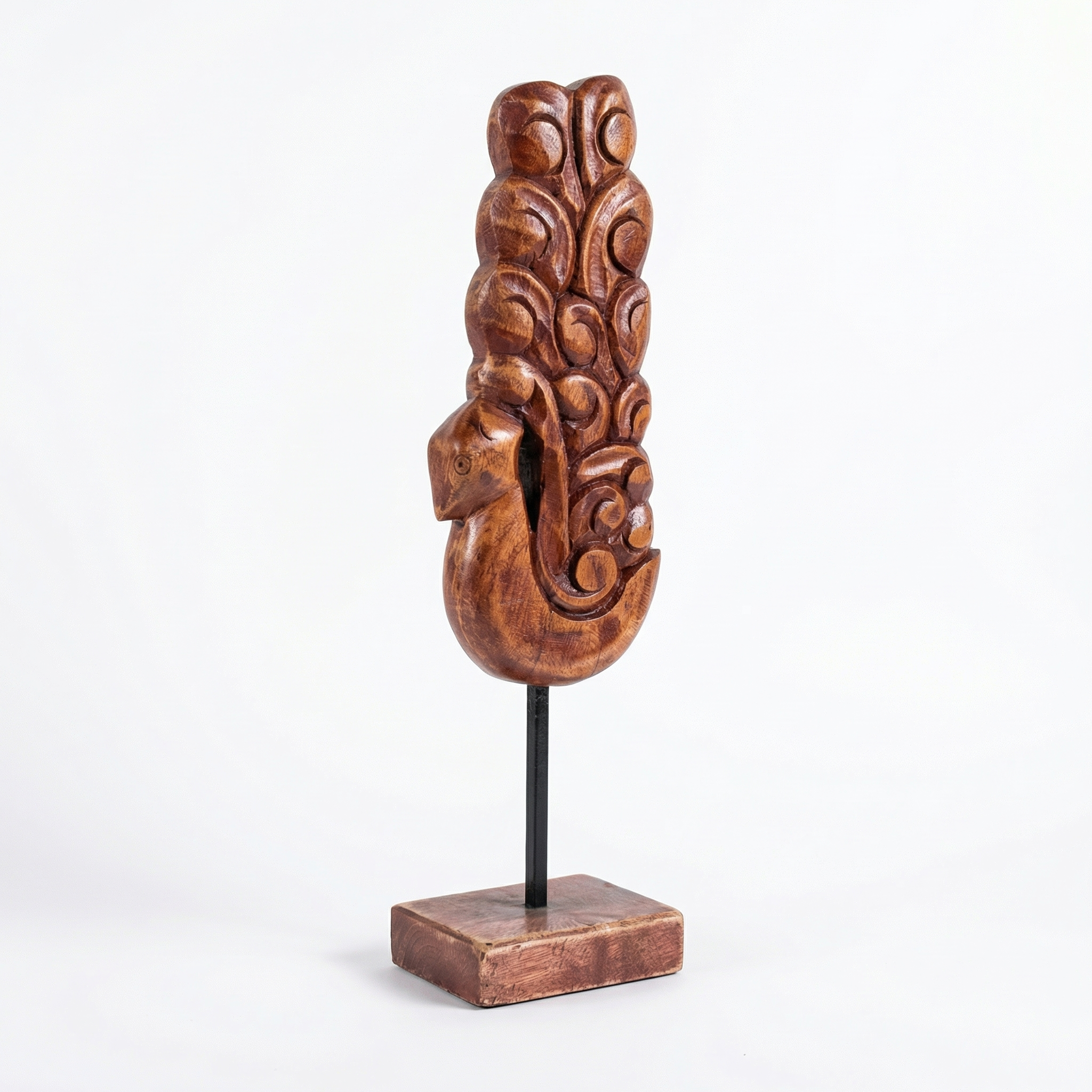Wooden Peacock tall | 41x11x9cm