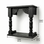 Temple Wall Shelf | Black | 33x30x15cm