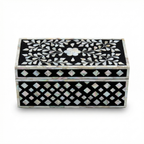 Jewellery Box Black | Mother of Pearl | 25x12.5x12.5 cm