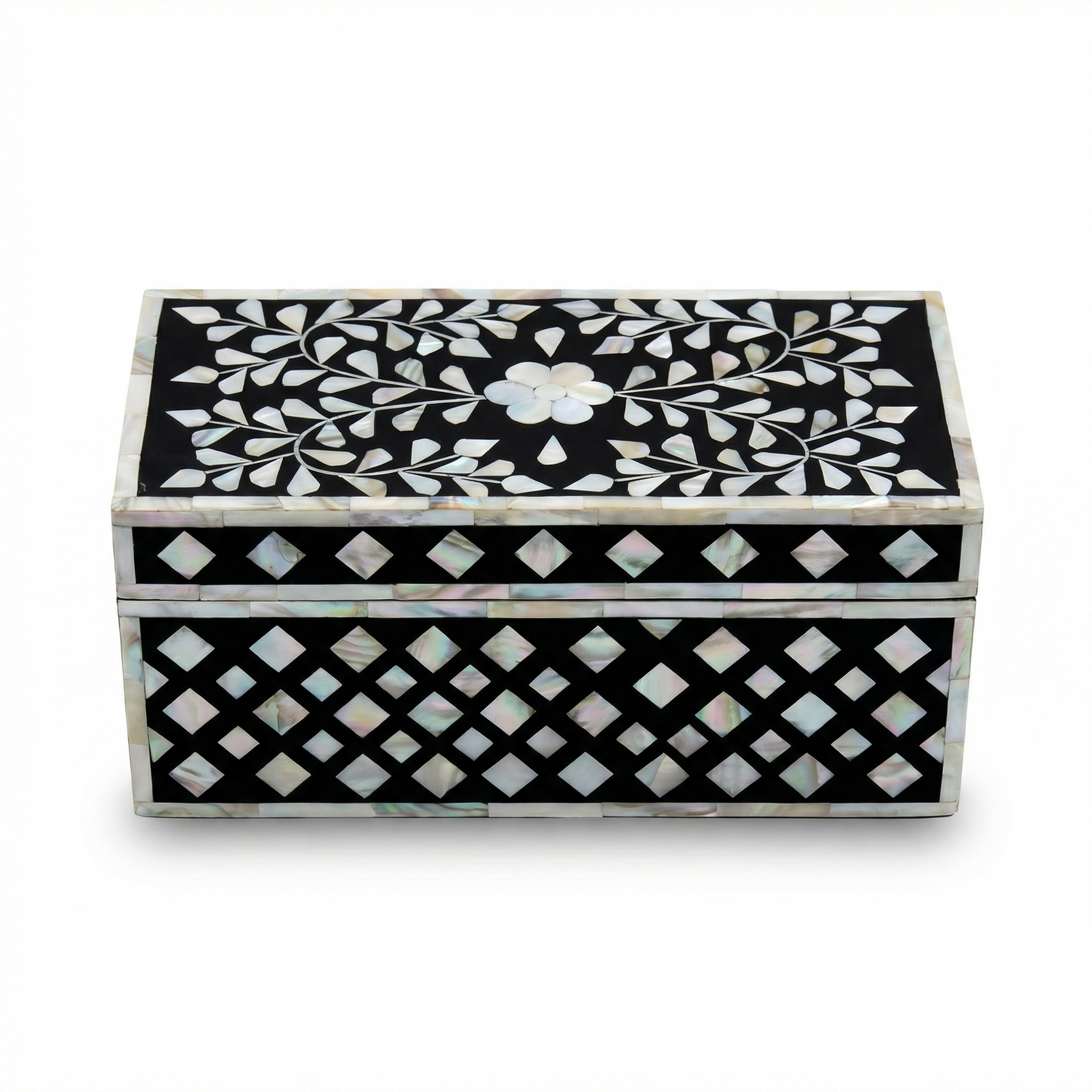 Jewellery Box Black | Mother of Pearl | 25x12.5x12.5 cm