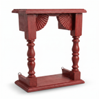 Temple Wall Shelf | Maroon/Red | 33x30x15cm