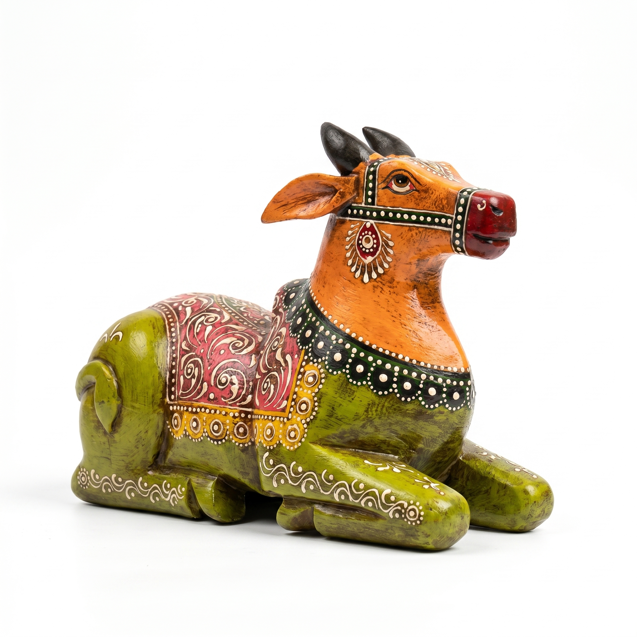 Handpainted Nandi Multicolour | 9x7x3.5inch