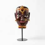 Gauri Head on Iron Stand | Brown | 30x16x16cm