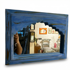 Blue Jharokha Mirror | 20x14.5x1 Inch