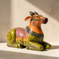 Handpainted Nandi Multicolour | 9x7x3.5inch
