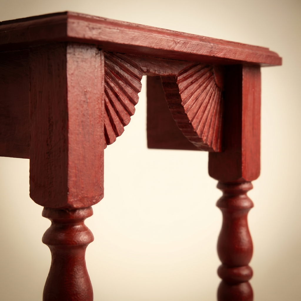 Temple Wall Shelf | Maroon/Red | 33x30x15cm
