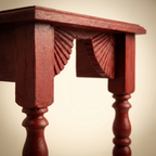 Temple Wall Shelf | Maroon/Red | 33x30x15cm