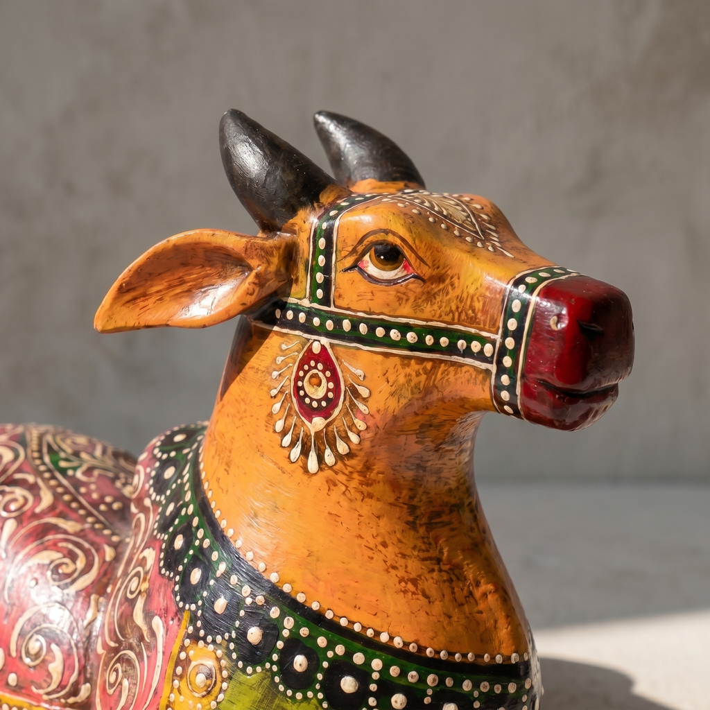 Handpainted Nandi Multicolour | 9x7x3.5inch