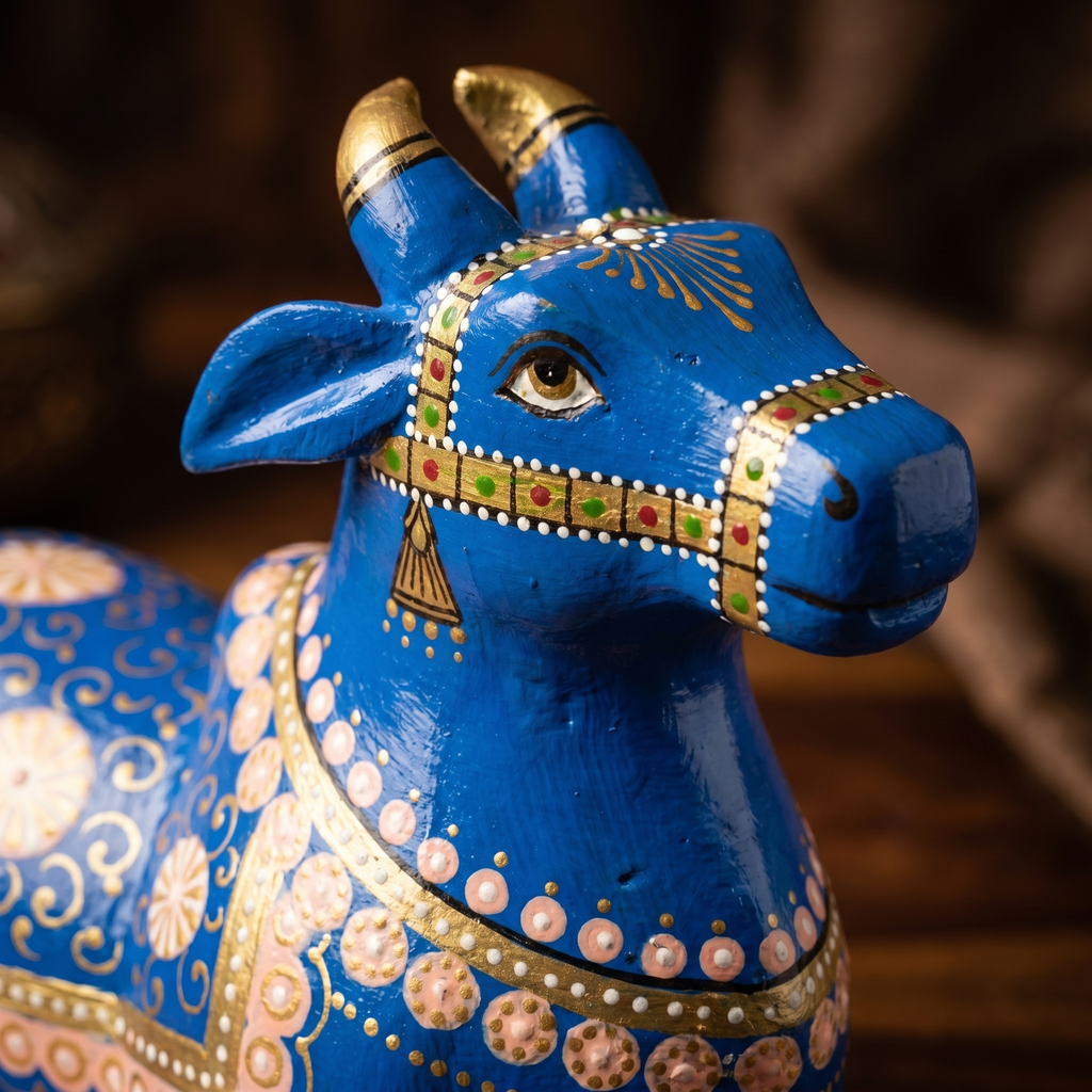 Handpainted Nandi Blue | 9x7x3.5inch