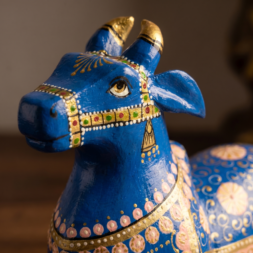 Handpainted Nandi Blue | 9x7x3.5inch