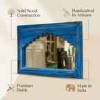Blue Jharokha Mirror | 20x14.5x1 Inch