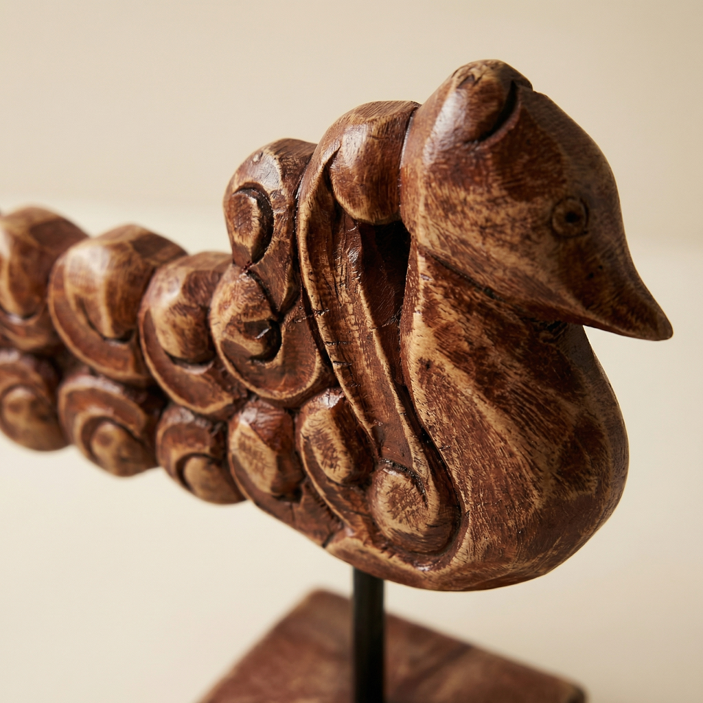 Wooden Peacock Wide | 28.5x26x9cm