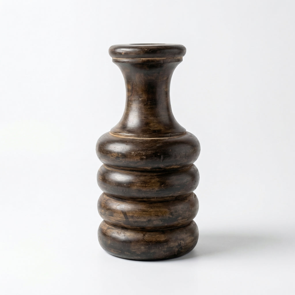 Contemporary Wooden Vase | 32x15x15cm