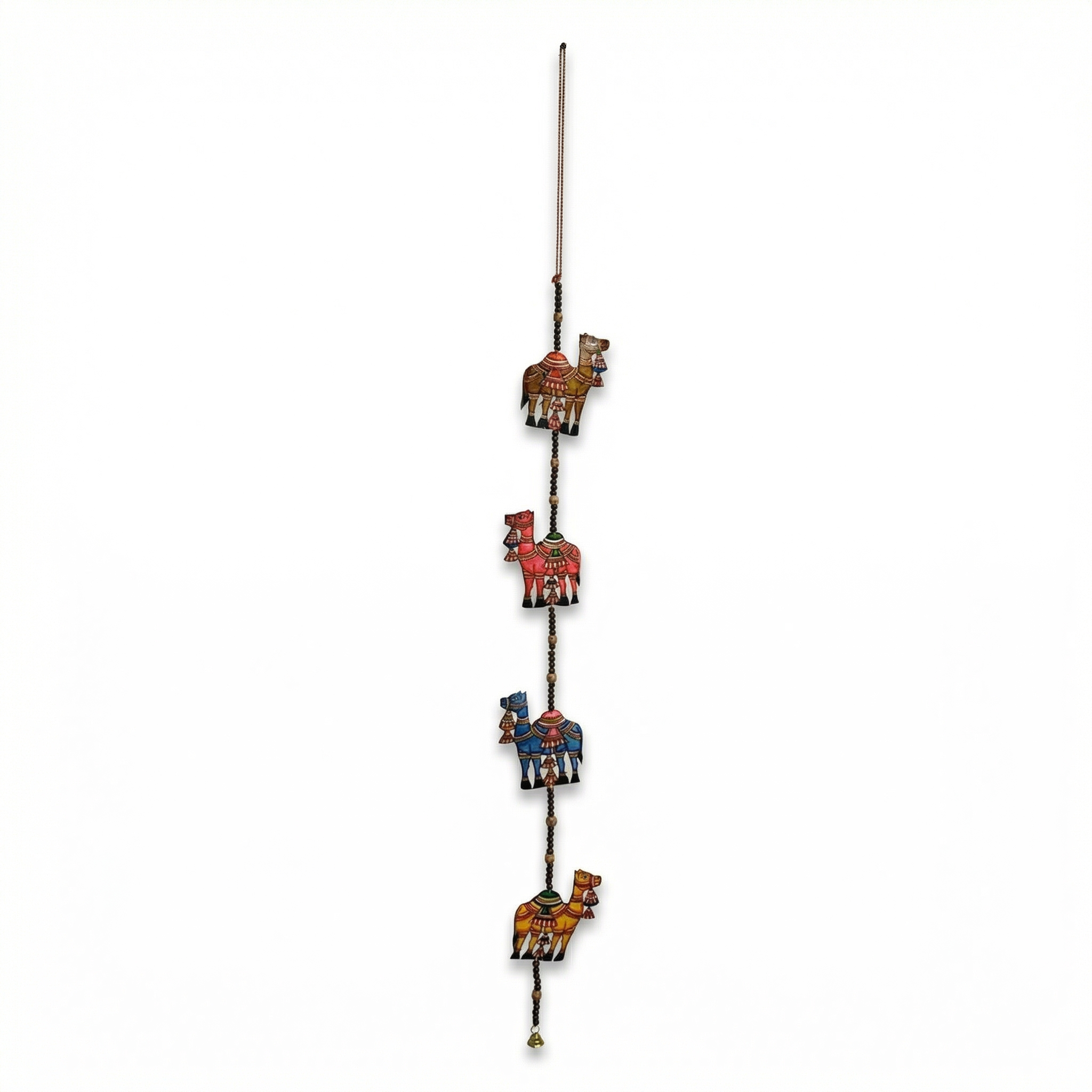 (Set of 2) Camel Toran wall hanging | Andhra Leather Puppet (46inch)