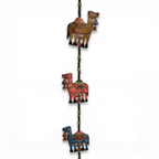 (Set of 2) Camel Toran wall hanging | Andhra Leather Puppet (46inch)