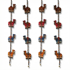 (Set of 2) Camel Toran wall hanging | Andhra Leather Puppet (46inch)
