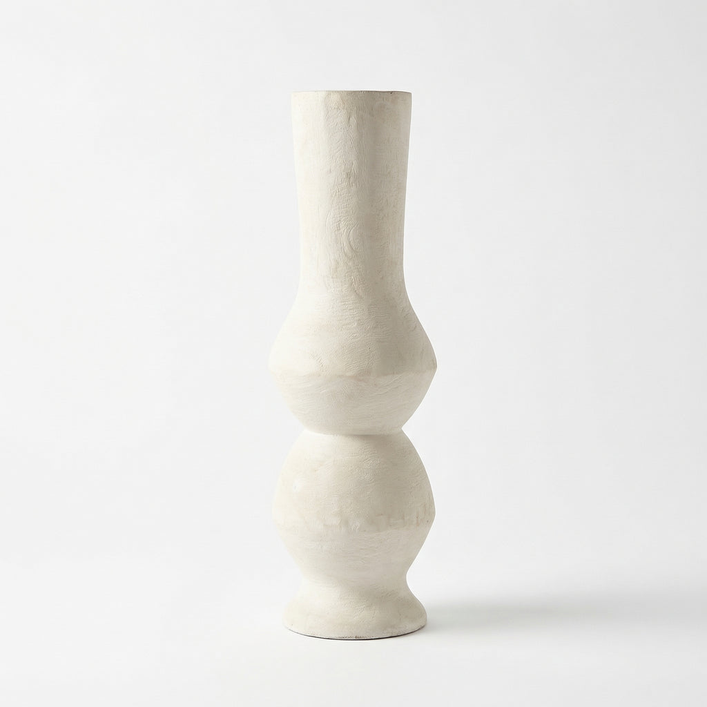 Contemporary Wooden Vase | 46x14x14cm