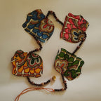 (Set of 2) Elephant Toran wall hanging | Andhra Leather Puppet (46inch)