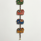 (Set of 2) Elephant Toran wall hanging | Andhra Leather Puppet (46inch)